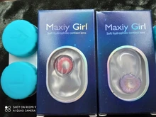 2 unids/par lentillas de disfraz de Halloween de Color de lente de contacto para los ojos lentes de Color rojo azul pequeño diablo Anime lente de contacto