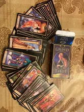 Cartas de Tarot doradas para fiesta familiar, cartas de juego de escritorio con guía en inglés, 78 Uds., venta al por mayor