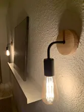 Bedside Lamp Loft Hemp-Rope Industrial-Sconce Wood Corridor Vintage Outdoor 220V 110V