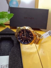 Megir-relojes de cuarzo de acero inoxidable para hombre, cronógrafo analógico, de pulsera, dorado, luminoso, resistente al agua, 2068GGD-2N3