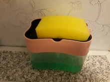 Soap-Organizer Sponge-Holder Liquid-Dispenser-Container Kitchen-Cleaner-Tool Hand-Press