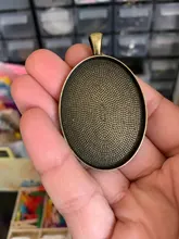 Nueva moda 5 unids/lote 30x40mm tamaño interior 8 colores plateados estilo Simple cabujón Base ajuste encantos colgante