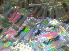 Rainsin-10 juegos de pestañas de visón 3d, juego de pestañas hechas a mano esponjosas de 25mm con aplicador rosa, caja de embalaje, pinzas a granel de 28mm