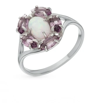 Silver ring with amethyst and Paraiba sitals sunlight
Silver ring with amethyst and Paraiba sitals sunlight