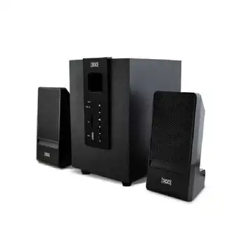 

Speakers 2.1 3go y650 - 20w rms (satellites 2*5w + subwoofer 10w) - bt 4.1-output 3.5mm - usb 2.0-fm radius-remote controller