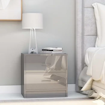 Bedside 2 PCs gray glossy 40x30x40 cm in particleboard tables
Bedside 2 PCs gray glossy 40x30x40 cm in particleboard tables