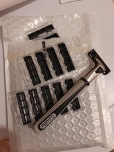 Máquina de afeitar de 2 capas para hombre, afeitadora de seguridad Manual, cuidado facial, afeitadora de barba, 1/30 Uds.