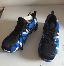 LUFUMA hombre de gran tamaño Piercing zapatos al aire libre hombres acero puntera gorra militar botas de trabajo de seguridad camuflaje punción zapatos Indestructible