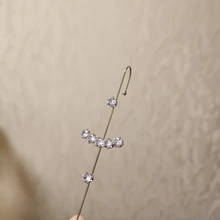 Pendientes de boda bohemios con gancho para mujer, aretes trepadores de circonia cúbica, cristal, regalo de joyería