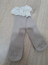 Medias hasta la rodilla de encaje con volantes para niños recién nacidos niñas, medias de princesa a la moda