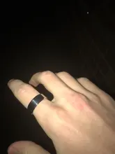 Letdiffery-anillo Simple de 8mm para hombre, anillos de dijes suaves de acero inoxidable negro, envío directo
