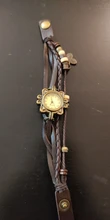 Las mujeres casuales multicapa Vintage mariposa de pulsera de cuero reloj de pulsera damas mujer reloj Montre Femme, relojes caliente 2017