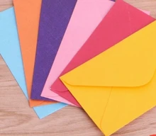 50 unids/pack de sobres de papel Retro en blanco Mini Sobres de papel Partido de invitación de boda, tarjetas de felicitación, tarjetas de regalo