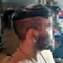 Peluca transparente de Pu para hombre, tupé, sistema de reemplazo de cabello, peluca marrón de 6 pulgadas, prótesis de cabello