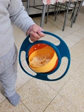 Tazón universal tipo Gyro a prueba de derrames para niños, plato giratorio infantil con diseño, práctico con rotación de 360 grados, platos de alimentación sólidos