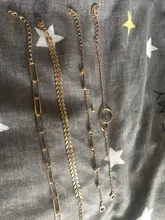 Modyle-Conjunto de pulseras de Metal bohemias para mujer, brazaletes Vintage Punk, Color dorado Simple, regalo de joyería