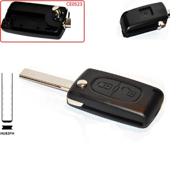 Remote control casing KEY shell for CITROEN C6 JUMPY for PEUGEOT PARTNER 207 307 EXPERT CE0523 HU83 sprat