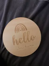 4 Uds bebé tarjetas de hito de Rinbow logro mensual nacimiento recién nacido mes de cumpleaños de madera niños Fotografía apoyos Juguetes