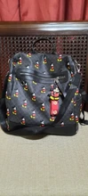 Disney Mickey Mouse Mickey mujeres estampado de moda de la Pu mochila de gran capacidad impermeable ligera mochila de viaje