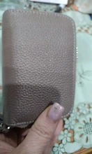 Monederos multifuncionales para mujer, carteras de piel auténtica RFID con cremallera segura, tarjetero