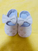 Zapatos de piel sintética para bebé recién nacido, primeros pasos, Princesa, lazo en forma de corazón