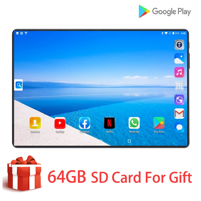 DHL Free shipping T10 Pro Mobile Phone Tablets Android 9.0 10 inch Octa Core 6GB RAM 128GB ROM 8MP Dual Camera 4G LTE Tablet 10
DHL Free shipping T10 Pro Mobile Phone Tablets Android 9.0 10 inch Octa Core 6GB RAM 128GB ROM 8MP Dual Camera 4G LTE Tablet 10