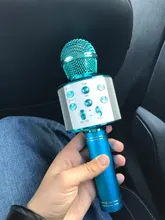 Micrófono portátil inalámbrico con Bluetooth, dispositivo profesional de Karaoke con USB, altavoz KTV, estudio de Radio, WS858
