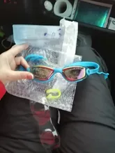 Adluts-Gafas de natación de silicona, con tapones para los oídos y clip para la nariz, electrochapado en negro/gris/azul