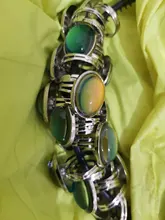 Anillo de cristal con cambio de Color según estado de ánimo, joyería de cristal con cambio de Color según estado de ánimo, anillos de temperatura, sensibilidad, estado de ánimo, regalos de tamaño ajustable, suministros para fiestas y eventos, 2016