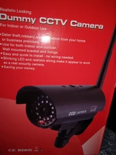 Cámara simulada vídeo cctv, cámara de vigilancia con antena wifi infrarroja LED parpadeante alimentada por batería, falsa de seguridad