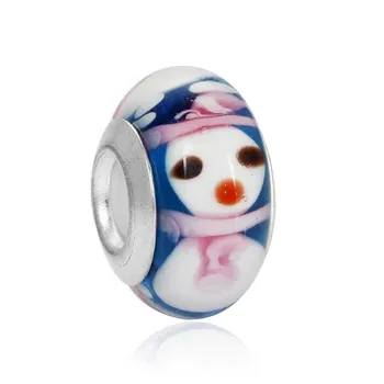 ANGEMIEL Christmas New Year Snowman Murano Charm With Create own style 
ANGEMIEL Christmas New Year Snowman Murano Charm With Create own style