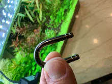 Tubo de acuario con forma de U, conector aireador de oxígeno CO2 de acero inoxidable B85C