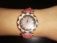 Las mujeres cielo estrellado cielo reloj de lujo de oro rosa diamante Relojes de Cuero ocasionales de las señoras banda de cuarzo reloj de pulsera mujer reloj zegarek damski
