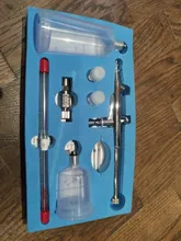 PISTOLA DE PULVERIZACIÓN de doble acción, juego de aerógrafo de gatillo con puntas, 3 tazas, modelo de PISTOLA DE PULVERIZACIÓN, cepillo de aire para herramienta de uñas, tatuaje, arte, 0,2/0,3/0,5mm