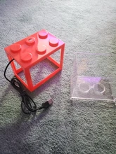 Mini acuario con lámpara LED USB para peces betta, tanque para peces con luz para lucha de peces