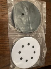 Almohadilla de interfaz de esponja suave de 8 agujeros para lijado, discos de lijado de gancho y bucle para pulido de superficie irregular, 5 pulgadas (125mm), 2 uds.