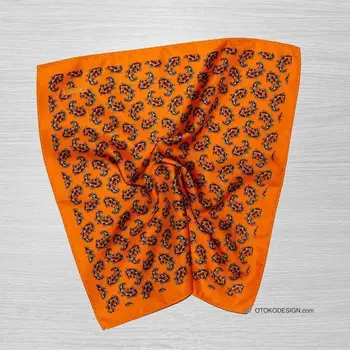 Pocket Square for silk mustard jacket with cucumber pattern (51838) 
Pocket Square for silk mustard jacket with cucumber pattern (51838)