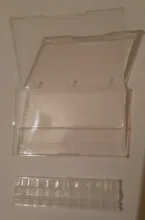 Caja de almacenamiento clara para broca de taladro eléctrico, soporte de limas rotativas, accesorio herramienta de exhibición de uñas, 10/20/30 ranuras