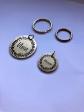 Etiquetas de identificación personalizadas para perros y gatos, colgante con nombre, dirección, Collar