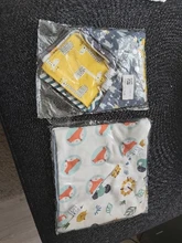 Bebé triángulo Algodón Doble Baberos 5 unids/lote de impresión de dibujos animados de Saliva toalla bebé niños niñas alimentación delantal baberos Bandana de algodón