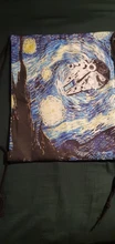 De moda pintura noche estrellada de Van Gogh, bolsa totoro patrón mochila bolsa de viaje pequeña mochila bolsa para playa regalo de los niños