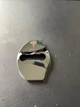 Cubierta de hebilla de bloqueo de puerta de coche, pegatinas 3D, accesorios para tesla model 3, modelo X y, decoración