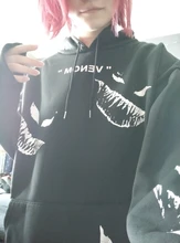 Oversize Sweatshirt Hoodie Hooded-Aesthetic Harajuku Loose-Print Winter Gothic Ladies