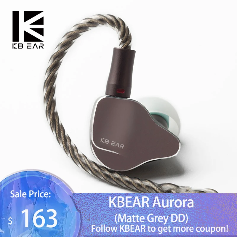 Новинка KBEAR Aurora одиночные динамические нано-титановые диафрагмы HiFi проводные