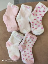 5 pares = 10 pzas/lote malla de verano de algodón de puntos simple rayas calcetines de bebé Neonatal niños niñas NIÑOS Calcetines para 0-6 años NIÑOS Calcetines