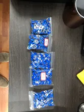 10-100 unids/set RV2 terminales aisladas de anillo azul Cable Conectores eléctricos de crimpado 16-14 AWG Kit M3/M4/M5/M6/M8