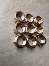 Brass Hex Bushing Reducer Pipe Fitting 1/8 1/4 3/8 1/2 3/4 F to M Threaded Reducing Copper