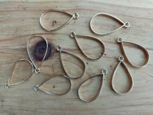 10 Uds 20*37mm tres de aleación de Color accesorios de la joyería encanto gota de agua hueco pegamento en blanco colgante bandeja bisel 12C40