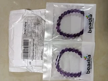 Pulsera con abalorios de amatista púrpura para hombre y mujer, cuentas de piedra Natural de 6mm/8mm/10mm, regalos de joyería