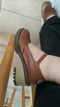 ASILETO Mary Janes 6cm grueso tacón Oxford hebilla bombas Vintage tacones medios tallado zapatos de mujer de talla grande 42 43 Retro D006